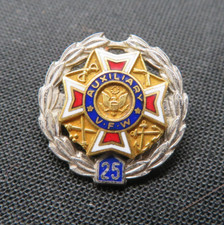 VFW Auxiliary Veterans of Foreign Wars Ster-G.F. 25 Year Member Award Lapel Pin picture