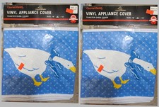 (Lot 2) Vintage 1988 Countermates Goose Vinyl Toaster Oven Cover 16x8x10 picture