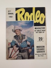 Vintage 27th Annual 1952 Madison Square Garden Rodeo Program w Insert Roy Rogers picture