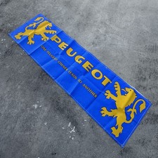 Vtg PEUGEOT Automobiles ADVERTISING Cloth Banner - 116
