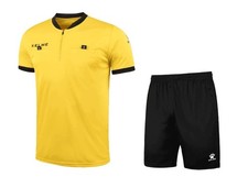KELME Pro Soccer Referee Jersey Short Sleeve (X-Small, Yellow) picture