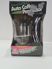Vintage Lancer Travel Auto Coffee Percolator Cigarette Lighter Camping 4 Cup  picture