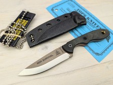 Tops Knives - Mini Scandi Survival Neck Knife + Kydex Sheath - Made in USA picture