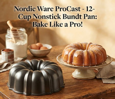 Nordic Ware Procast 12-Cup Nonstick Cast Aluminum Bundt Cake Pan Graphite picture