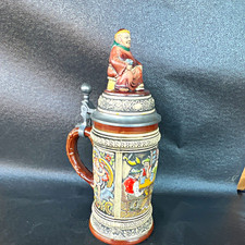Reinhold Hanke Germany Lidded Beer Stein Breweriana Collectible Mug picture