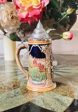 Vintage Reinhold Merkelbach Liddle Relief Beer Stein - Nicholas Vaduz -mold#3645 picture