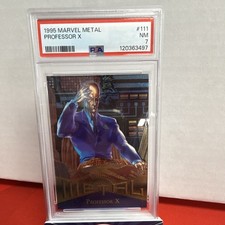 1995 Marvel Metal Professor X #111 PSA 7 Graded Card PSA Cert 120363497 picture