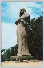Black Hawk Statue at Eagle's Nest Bluff, Oregon, Illinois Postcard picture