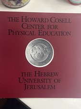 Howard Cosell Center Hebrew University 3” Medallion Presentation Brochure Rare picture