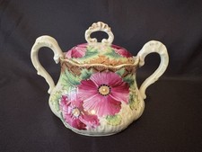 NIPPON SUGAR BOWL GOLD GILT HAND DECORATED ROSES picture