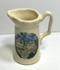 Vintage Mt Rushmore SD Souvenir Miniature Ceramic Pitcher 4