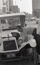 sl47 Negative 1960's Waco Texas  Saxon Automobile Miss Evelyne Men 311a picture