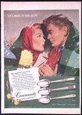 1947 Oneida Community Plate ad Morning Star, Coronation, & Milady patterns picture