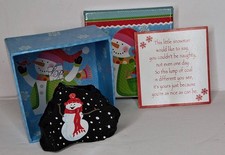 Christmas Lump of Coal Painted* Santas Note*cute box* GREAT Stocking Stuffer picture