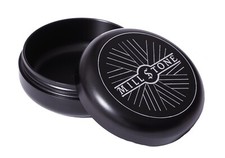 Millstone Tobacco Herb Storage Jar Metal Container Aluminum Tin Air Tight Black picture
