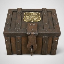 Railroad Cast Iron Strong Box with Brass Tag picture