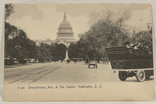 Pennsylvania Ave & The Capitol Washington, DC Postcard 1905 unposted Horse picture