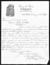 1894 Henry L. Pierce NYC ALS Letterhead to S.R. Buford MT Rejected Chocolate Buy picture
