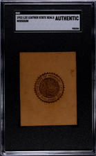 Missouri 1912 L23 Leather State Seals TAN—PLAIN SEAL SGC AUTHENTIC picture