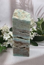 Hemimorphite Standing Freeform Monolith, Blue Hemimorphite Crystal Specimen 2+lb picture