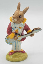 Royal Doulton Bunnykins Mr. Bunnybeat Guitar DB16 Strumming Figurine 4.5” Rabbit picture