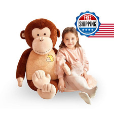 Ikasa Giant Large Monkey Stuffed Animal Plush Toy For Children Brown 30 Inches picture
