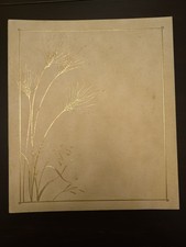 NEW Vintage Hallmark Scrapbook/ 1970's Photo Album Boho Wheat Grass picture