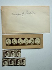 Antique c1910s Photo Booth Portrait Strips Women 3 Photos Original Envelope picture