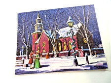12 Vintage 1950's CHRISTMAS CARDS Bruton Parish Church Williamburg VA picture