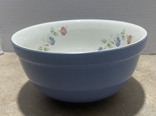Halls Superior Quality Kitchenware Bowl Blue Morning Glory, 4.5” T x 8.75” W picture