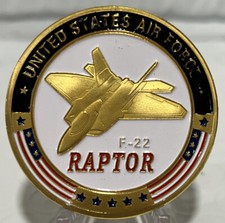 * UNITED STATES Air Force F22 Raptor Challenge New Coin In An Airtight Capsule picture