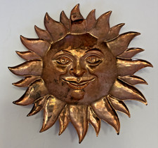 Vintage Copper Sun Face Wall Hanging picture