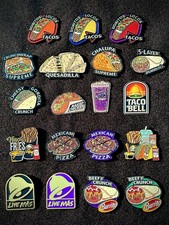 Taco Bell Hat Pin fast food menu item collection Nacho Fries Baja Blast 23 style picture