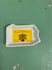 16th Annual Pennsylvania Dutch Days State Shaped Trinket Dish Hershey 1964 Vtg picture