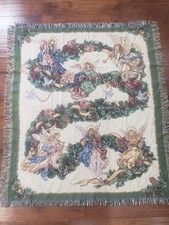 VTG Lena Liu Angel Wreath Tapestry Throw 51