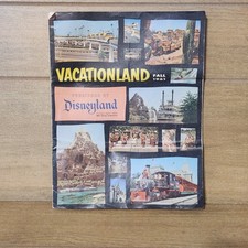 Vintage 1961 Disneyland Vacationland Magazine Fall Walt Disney Map Attractions picture