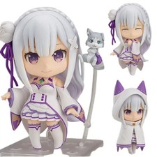 Re:Zero Emilia 751 Q Version Nendoroid Posable Anime Figure with Face Swap Toys picture
