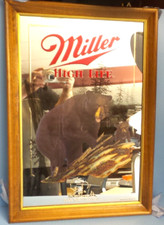 Vintage Miller High Life Black Bear Wisconsin Beer Mirror #25760 BRAND NEW picture