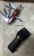 Vintage 1950s 60s Swiss Army Knife W. Buck Knife Sheath picture