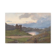 Hans Gude (1825-1903) Landskap Ved Tarbert Castle, Skottland - Canvas Wall Art picture