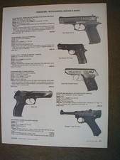 1986 Handguns Star, Steel City, Walther, Uzi 2 sided Vintage PRINT AD 65277 picture