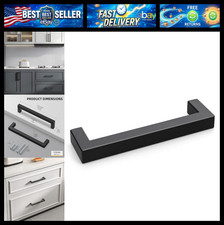 Goldenwarm 10 Pack 5 Inch Matte Black Cabinet Handles Kitchen Drawer Pulls picture
