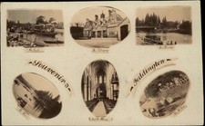 TEDDINGTON LONDON Library Landmarks Multi-View Antique RPPC picture
