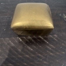 Vintage Solid Brass Octagonal Trinket Box 2.5”x 2.5” X 1.5” picture