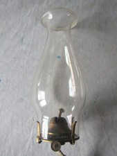 antique unmarked Miller no 1 Kerosene Oil Lamp Burner w/ chimney picture