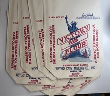 10 Unused Victory Plain Flour Bags from 1940’s, Weyers Cave Milling Purdy VA picture