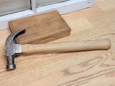 Fine Vintage Henry Cheney Patented Ball Bearing Nail Holding Claw Hammer 1lb 6oz picture