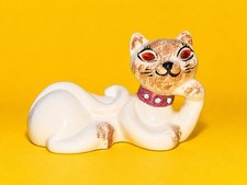 CUTE Rhinestone Yellow Cat Kitten Figurine Japan 1950s Kitsch Napco Lefton RARE picture