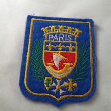 Vintage Paris City Coat of Arms Blue Souvenir Patch  (Used) picture