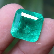 16 Ct Natural Emerald green Certified stone Loose Gemstone Radiant Cut picture